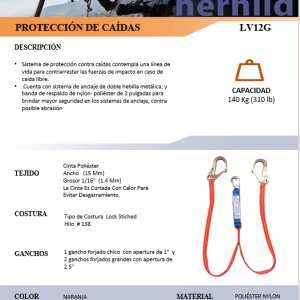 LINEA DE VIDA TEJIDA DOBLE - Imagen 2