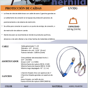 LINEA DE VIDA CABLE DOBLE - Imagen 2